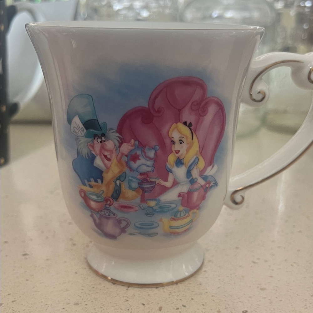 Disney Alice in Wonderland Tea Cup - White and Pink
